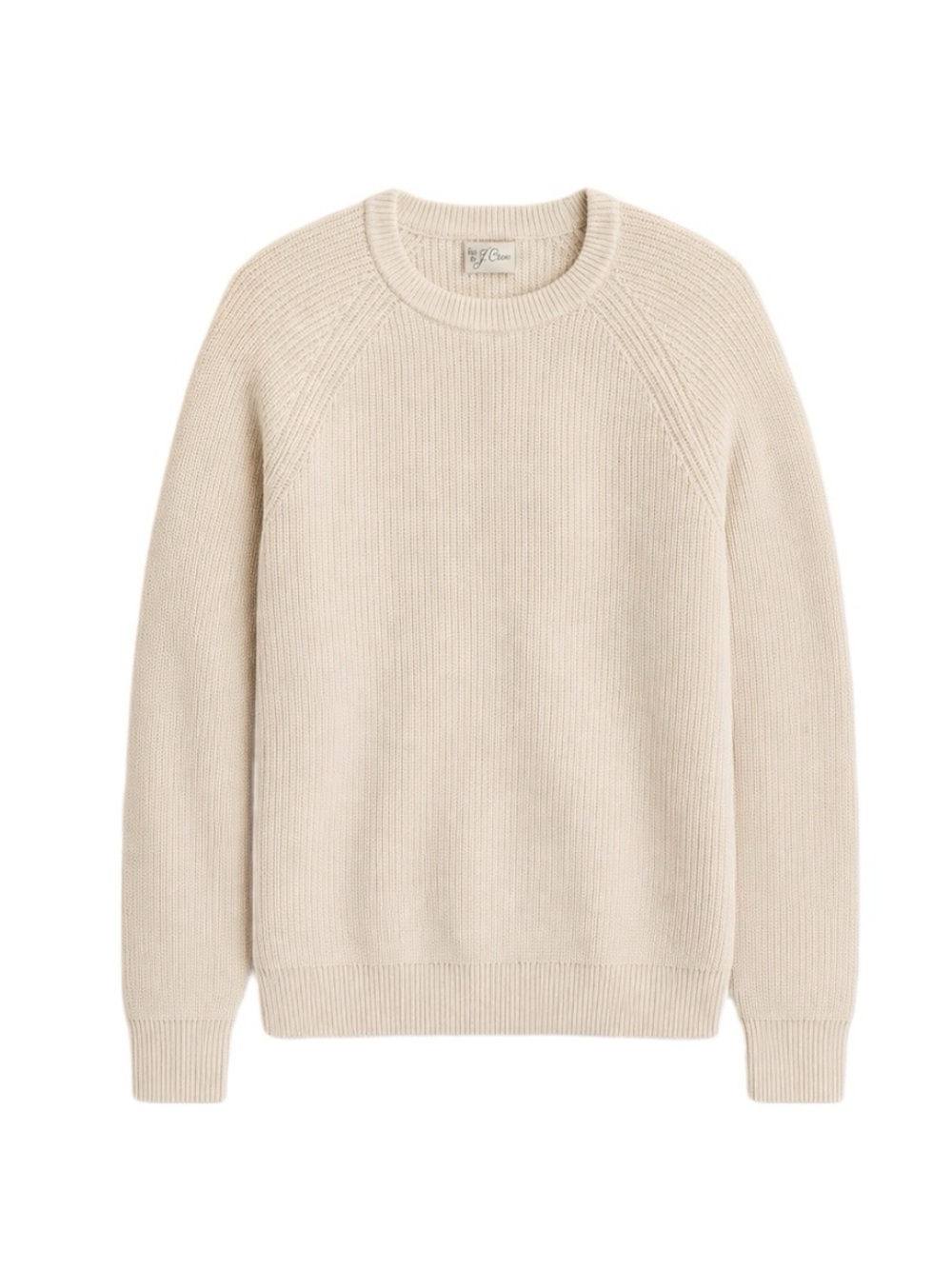 J.Crew Heritage Natural Size S Cotton Fisherman Crewneck Sweater NWOT Preppy